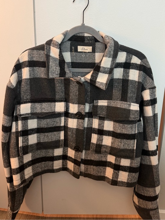 Elan Jackets & Blazers - Elan cropped flannel jacket